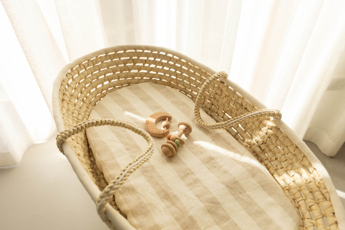 French linen sheet Wide Stripe Max Linen